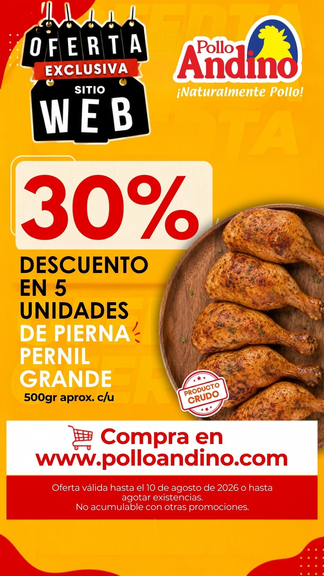 5 Pierna pernil con el 30% de dto. (500gr aprox. c/u)